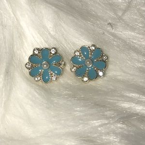 Beautiful Baby Blue Flower earrings